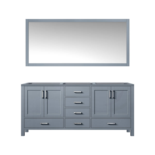 English Elm Dark Grey Double Bath Vanity With Mirror - 60" W X 22" D, Stylish Storage & Easy Installation! B2731S00515