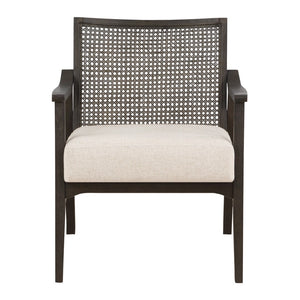 OSP Home Furnishings Lantana Cane Back Arm Chair Linen