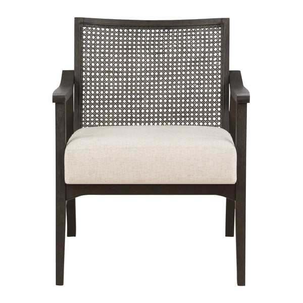 OSP Home Furnishings Lantana Cane Back Arm Chair Linen