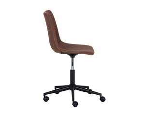 Sunpan Cal Office Chair - Stylish Mid-Century Design with Adjustable Height and Smooth Mobility for Comfort Antique Brown