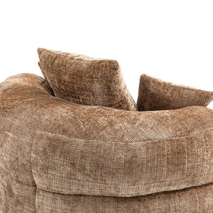 English Elm Lazy Sofa Oversized Ergonomic Bean Bag Lounger with High Wrap Back, Plush Chenille Foam Comfort for Living Room, Bedroom, Office Coffee W395P252063