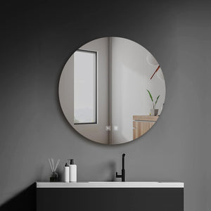 English Elm Nordica Round Led Backlit Vanity Mirror with Defogger for Modern Bathrooms B2731P478354