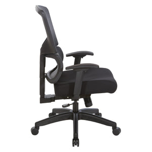 OSP Home Furnishings Vertical Matrix Manager Chair with Ergonomic Lumbar Support and Breathable Fabric Seat 639-F3T1N48P