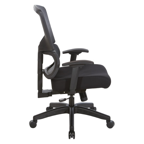 OSP Home Furnishings Vertical Matrix Manager Chair with Ergonomic Lumbar Support and Breathable Fabric Seat 639-F3T1N48P