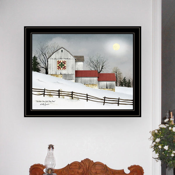 English Elm Trendy Decor 4u Billy Jacobs Christmas Barn Wood Framed Farmhouse Wall Art Print B06785181