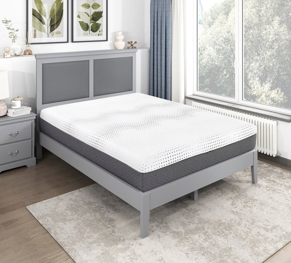English Elm 12" Queen Hybrid Green Tea Gel Memory Foam Mattress - 12" Plush Pocket Coil Support, Breathable USA-Made Comfort B011P218276