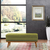 OSP Home Furnishings Katheryn Storage Bench Green Fabric