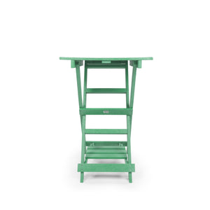 English Elm Summit Ridge Recycled Hdpe Outdoor Folding Bar Table Weather Resistant Eco Patio Green B2745P409713