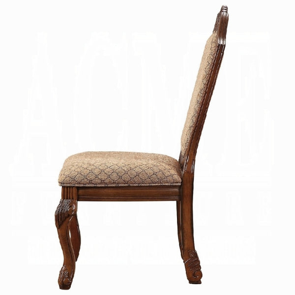 English Elm Chateau Upholstered De Ville Side Chair Set of 2 – Cherry Wood Trim, Padded Fabric Seats, Elegant Arched Back B2726P282913