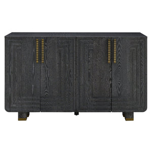 English Elm Trexm Vintage Fluted Sideboard with Soft Close Doors and Ash Wood Grain Finish N715P289209B