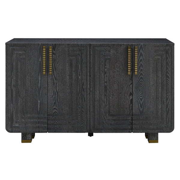 English Elm Trexm Vintage Fluted Sideboard with Soft Close Doors and Ash Wood Grain Finish N715P289209B