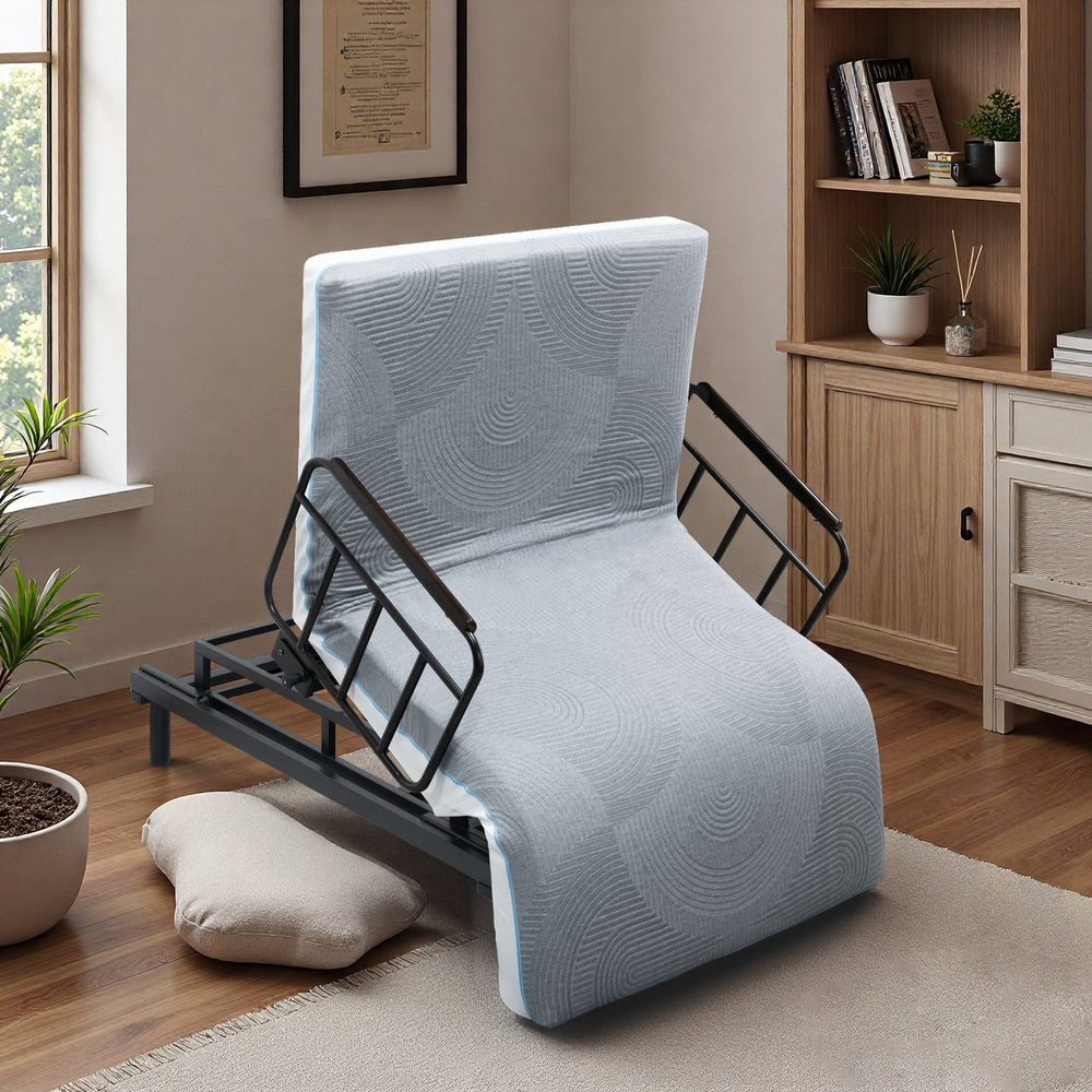 English Elm Electric Lift Bed for Seniors with Okin Motor Steel Frame and Adjustable Backrest W2699S00108