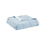 Madison Park Windom Casual Lightweight Down Alternative Blanket with Satin Trim MP51-541 Blue