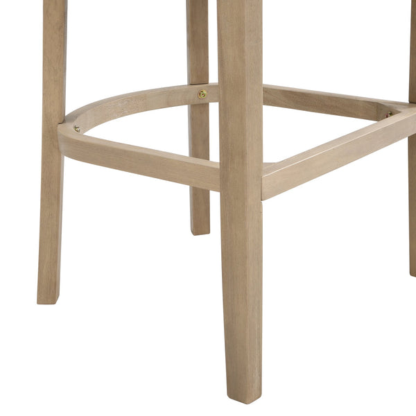 English Elm Christopher Knight Home® - Bar Stools Set Of 2 - Contemporary Rubberwood Design With Comfortable Upholstery For Home Bars N771P284165A