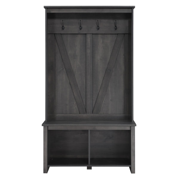 OSP Home Furnishings Garnet Entry Hall Tree Urban Walnut