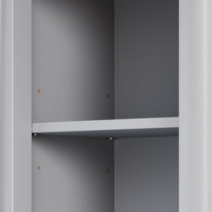 English Elm 68" Tall Fluted Freestanding Storage Cabinet with Drawer and Adjustable Shelf for Bathroom Gray N817P375218G