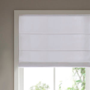 English Elm 1PC Cordless Roman Blind 27x64" Galen Matte Fabric Blackout Polyester Window Panel, Durable Coating White 4.96 L x 9.25 W x 8.07 H B035P341200
