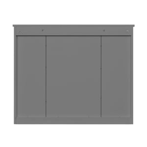 English Elm Bathroom Wall Cabinet Mirrored Mdf Three Door Over Toilet Gray Storage Unit N710P252503E