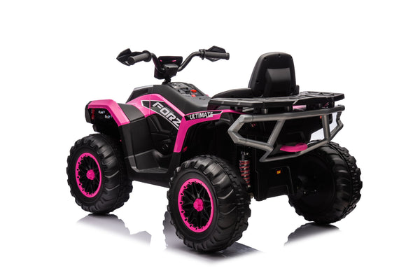 English Elm Kids Electric Atv 24v 4wd Two Passenger Ride on with Eva Tires and Suspension Pink W1620S00002