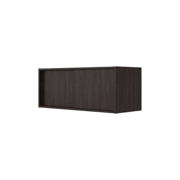 English Elm Bahia Floating Wall Cabinet Natural Oak Finish Modern Scandinavian Shelf Storage Walnut Brown B128P473984