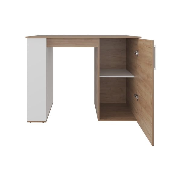English Elm Kitchen Cart with Enclosed Doors and Three Shelves on Smooth-Roll Wheels for Compact Modern Kitchens Natural Wood 56.69 L x 28.74 W x 5.51 H B097P296854