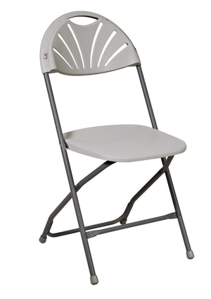 OSP Home Furnishings Resin Folding Chair Set of Four with Steel Frame for Banquet Patio or Indoor Use Plastic PC-54