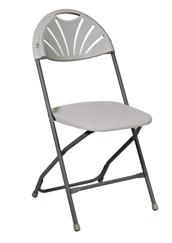OSP Home Furnishings Resin Folding Chair Set of Four with Steel Frame for Banquet Patio or Indoor Use Plastic PC-54
