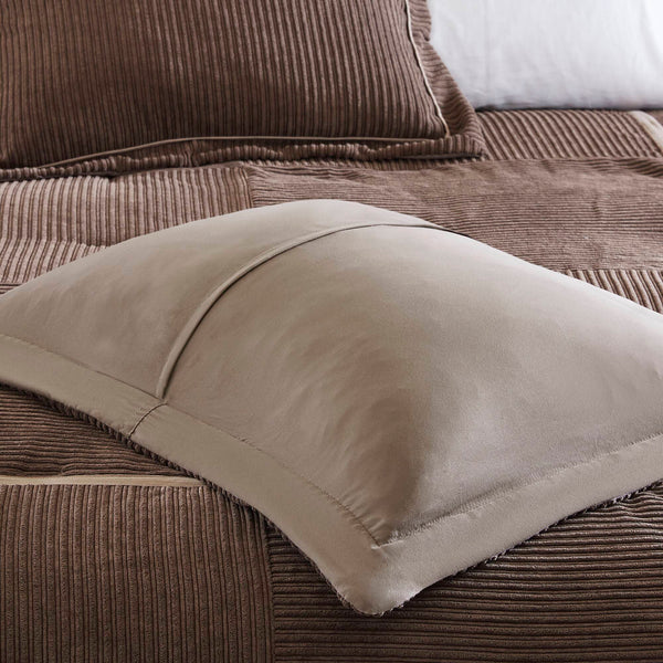 English Elm 7 Piece Micro Corduroy Comforter Set - Cozy Lodge-Inspired Design For California King Beds, Brown B035P266666