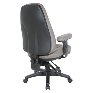 OSP Home Furnishings Professional High Back Ergonomic Office Chair with Lumbar Support and Padded Adjustable Arms Stratus EC4300-R103