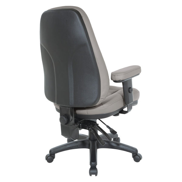 OSP Home Furnishings Professional High Back Ergonomic Office Chair with Lumbar Support and Padded Adjustable Arms Stratus EC4300-R103