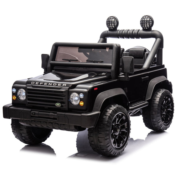 English Elm Licensed Land Rover Defender Ride on Car 24v Dual Motor with Parental Remote Black W1578P339065