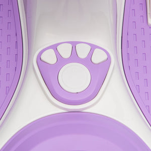 English Elm 12v Kids Ride on Wiggle Car with Dual Motors Led Wheels Bluetooth and Triangular Frame Purple W1578P390193