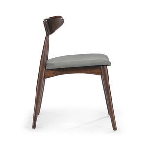 English Elm Christopher Knight Home® - Set Of 2 Retro Rubberwood Chairs With Ergonomic Backrest & Plush Cushions In Walnut & Gray N759P307037D