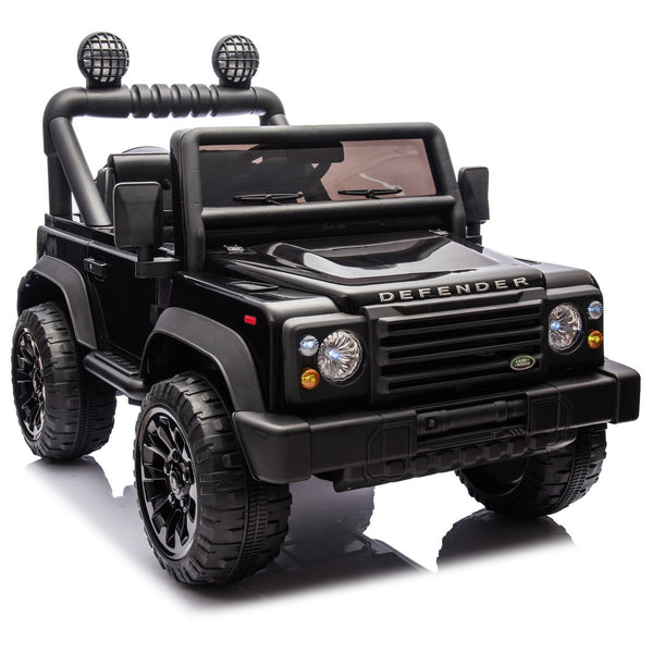 English Elm Licensed Land Rover Defender Ride on Car 24v Dual Motor with Parental Remote Black W1578P339065