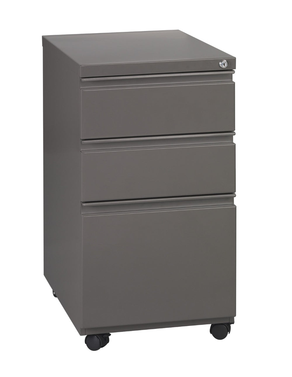 OSP Home Furnishings 22" Mobile Pedestal with Locking Drawers Full Extension Filing for Office Storage PTC22BBF-M