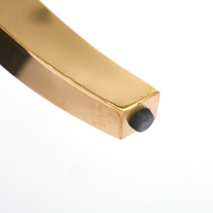 English Elm Chenille Plush Dining Chair with Curved Gold-Plated Legs, Rivet Trim, Textured Upholstery Comfort Beige W1143P332684