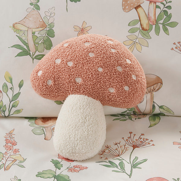 JLA Home Intelligent Design - Mushroom Cozy Whimsy Comforter Set with Hypoallergenic Fill, OEKO-TEX Fabrics, Antimicrobial Carefulness and Machine Washable Design 90 L x 68 W x 1H ID10-2330