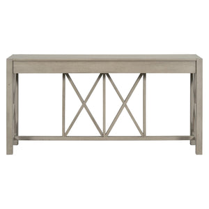 English Elm U_Style 60'' Acacia Veneer Console Table With 4 Drawers & Open Shelf - Modern Farmhouse Design! N711P289747D-GIGA