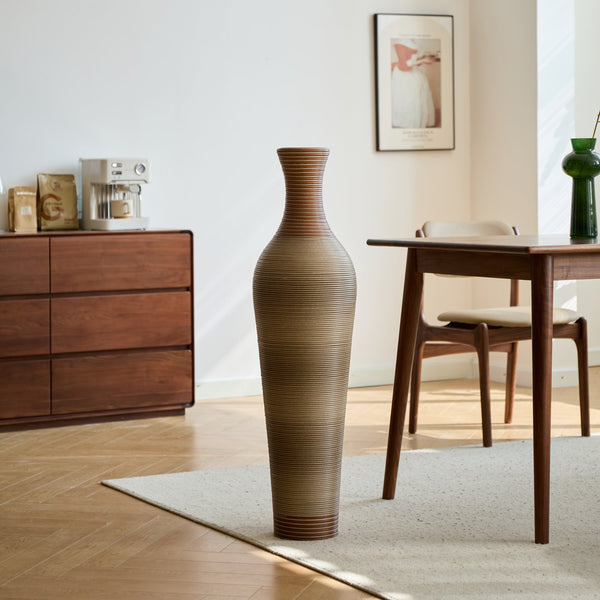 English Elm 39-Inch-Tall PVC Floor Vase Grey – 41" Elegant Modern Decorative Tall Freestanding Accent for Home W2796P193945
