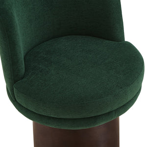 English Elm 360°swivel Chenille Barrel Chair Mid-century Round Seat for Living Room or Bedroom N763P331762F