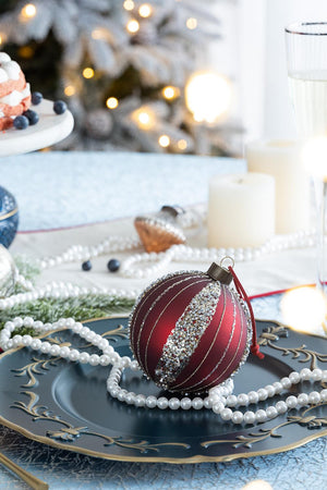 English Elm D3" Elegant Glass Christmas Ball Ornaments Set Of 12 - Timeless Holiday Decor For Trees & Parties W2078P247876