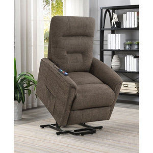 English Elm Parker Plush Charcoal Power Lift Massage Recliner with Heat, USB Remote, Gel Memory, Storage Pockets B062P333410