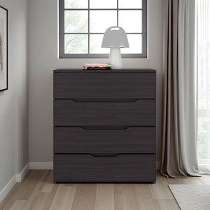 English Elm Bristol Four Drawer Dresser Rich Wenge Finish Compact Contemporary Bedroom Storage B128P485417