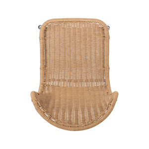 English Elm Boho Faux Rattan Outdoor Dining Chairs Wicker Weave Scroll Back Patio Set of 2 66899.00LBRN