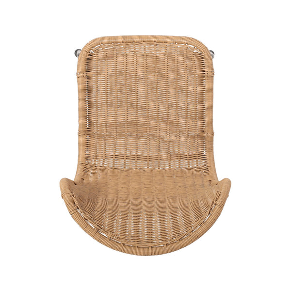English Elm Boho Faux Rattan Outdoor Dining Chairs Wicker Weave Scroll Back Patio Set of 2 66899.00LBRN