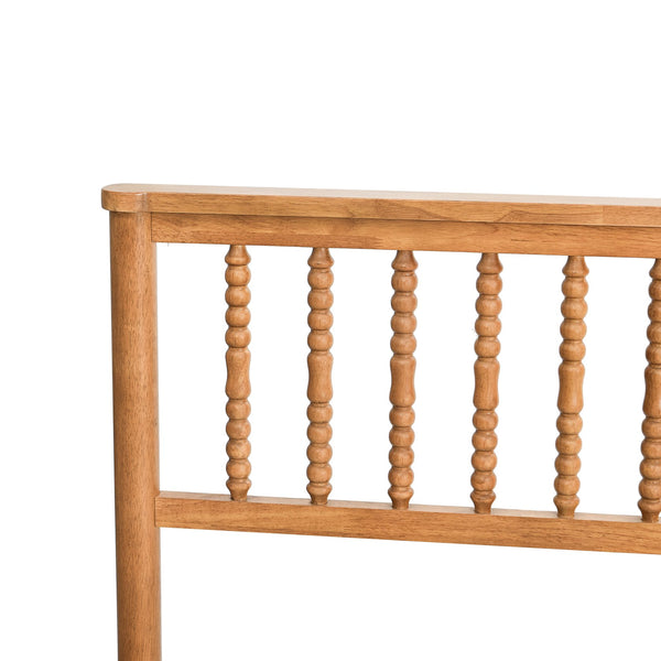 English Elm Queen Solid Wood Platform Bed Clean Lined Headboard No Box Spring Needed W1917P170227