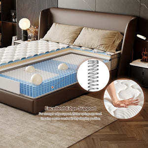 English Elm Full Size 12 Inch Hybrid Mattress with Gel Memory Foam Pocket Springs Medium Firm W3682P338220