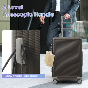 English Elm Luggage 3 Piece Hardshell Abs Set with Spinner Wheels Tsa Lock Travel Ready N730P304620Q