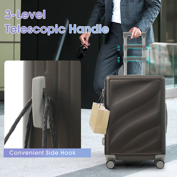 English Elm Luggage 3 Piece Hardshell Abs Set with Spinner Wheels Tsa Lock Travel Ready N730P304620Q