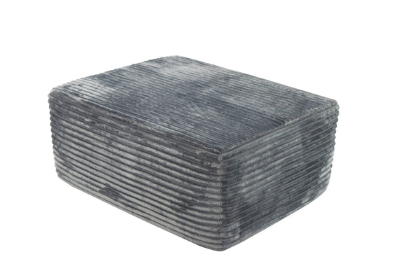 English Elm 373-001/Ottoman//Grey/Plush - Plush Grey Ottoman For Modern Living - Versatile, No Assembly, Cozy Comfort W3975P391669